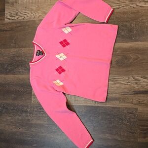 Pretty v-neck sweater, Vintage sweater, sz l